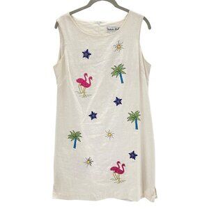 Vintage White Victoria Holley Sleeveless Lined Dress Women's Size 10P